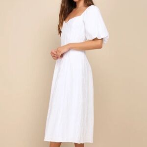 Lulu's White Midi Dress